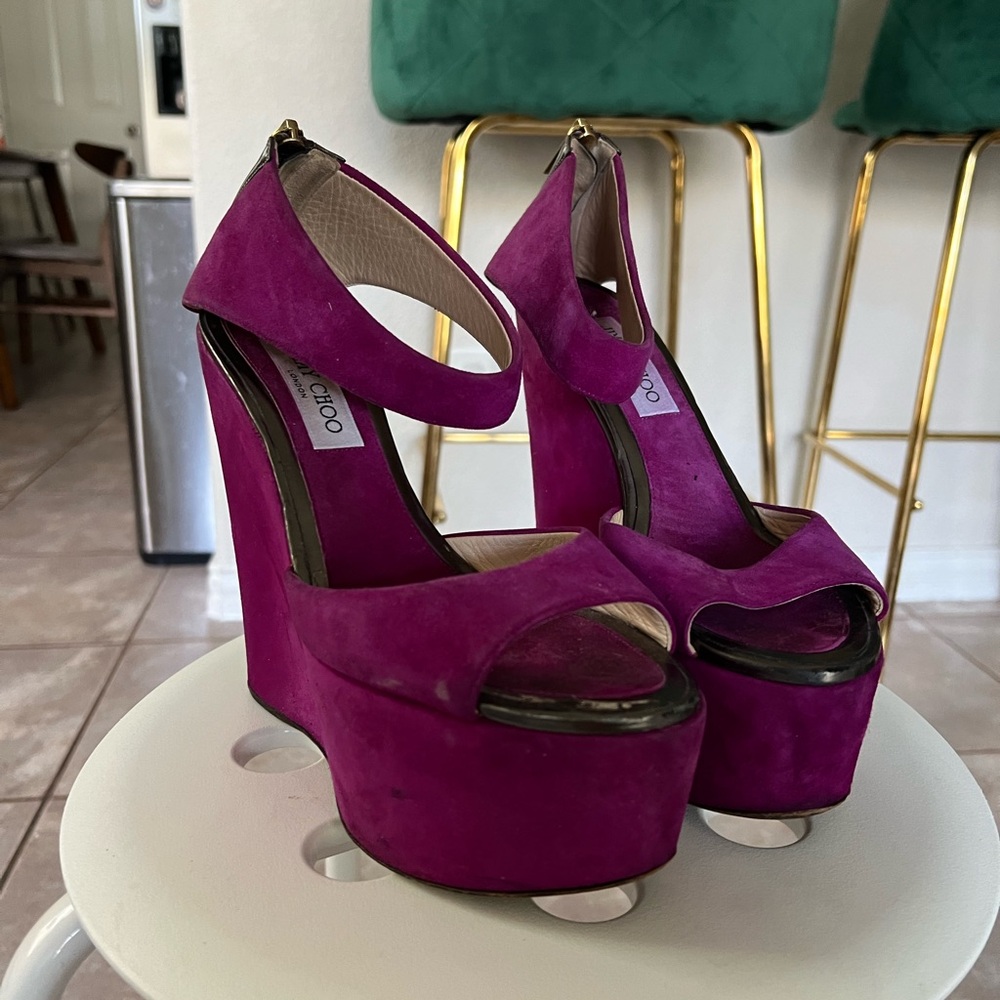 Jimmy Choo Purple Platform Shoes